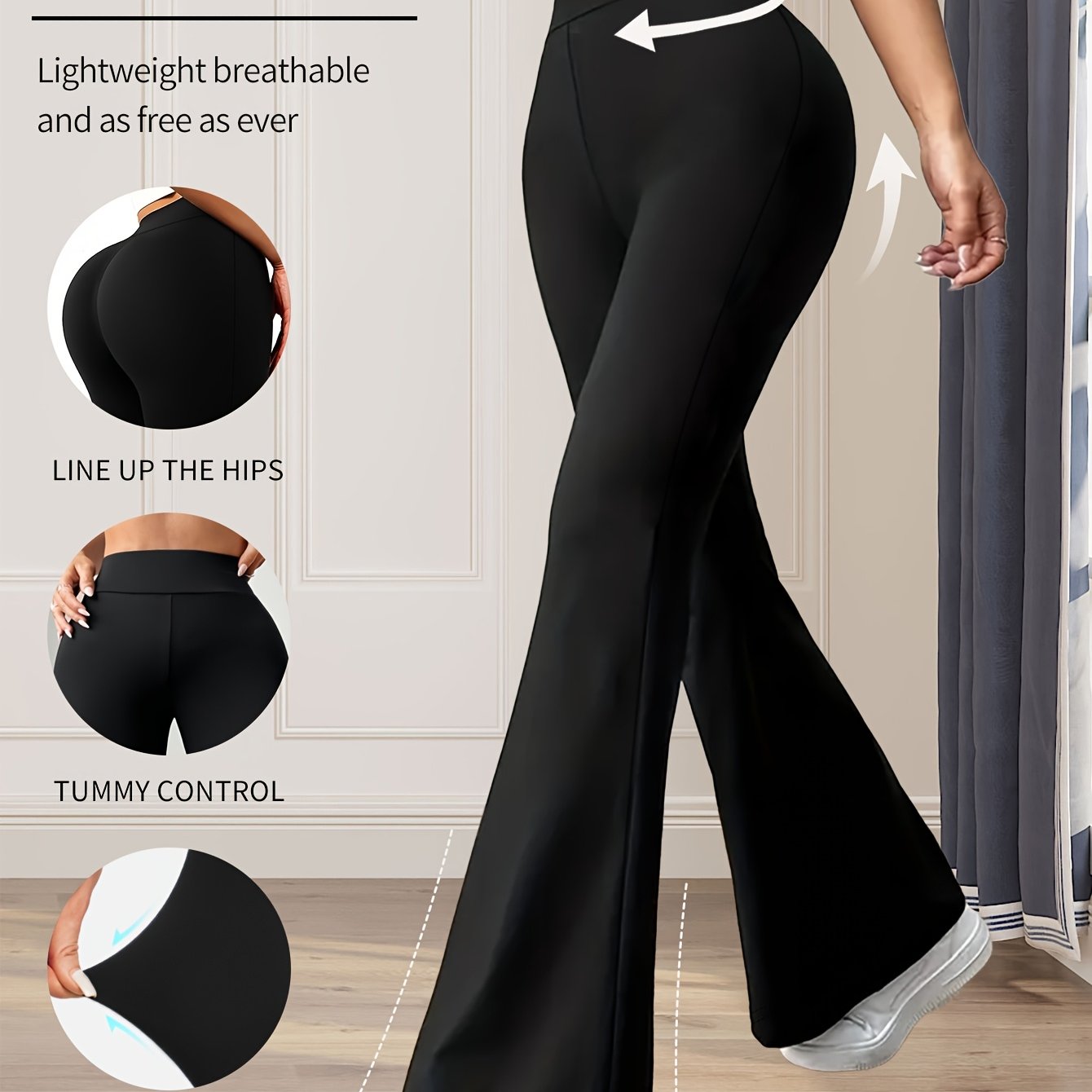 Raina | Uitlopende legging met hoge taille voor dames - Broek met buikcontrole