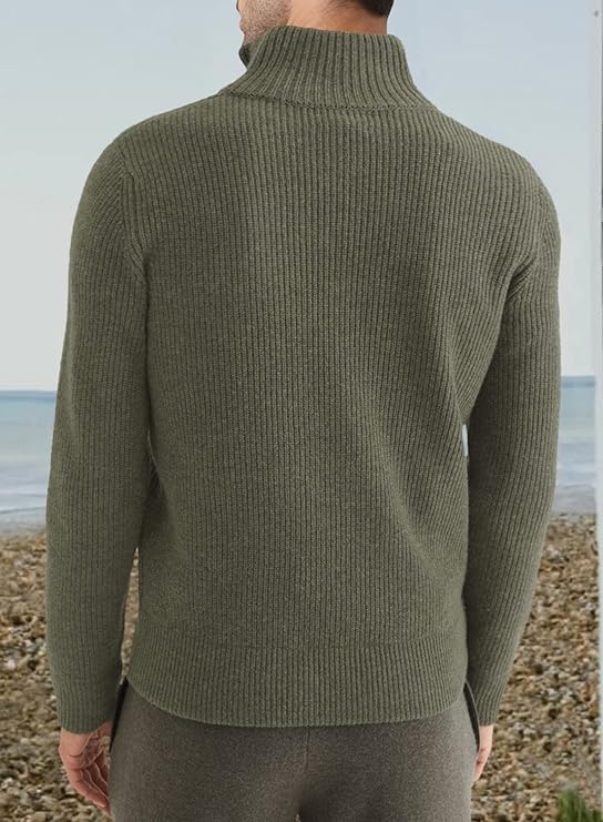 Zyric | Stijlvolle herentrui met halve rits – Premium gebreide casual pullover