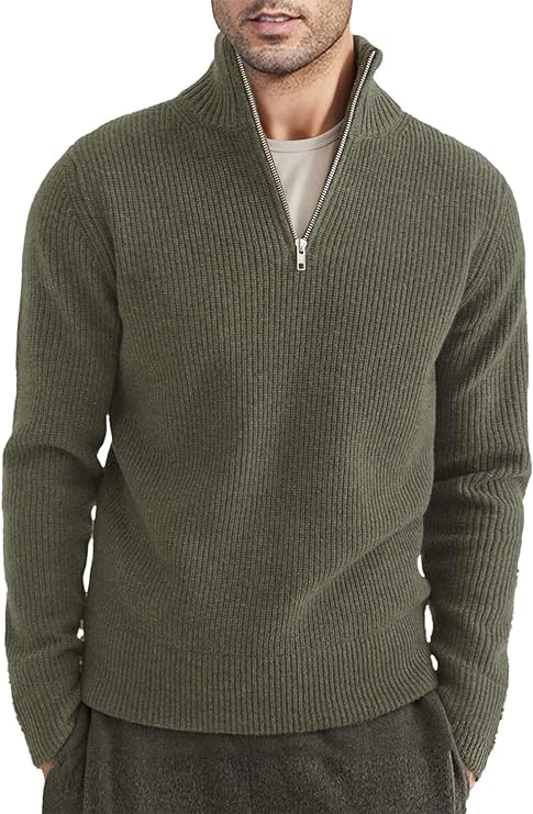 Zyric | Stijlvolle herentrui met halve rits – Premium gebreide casual pullover