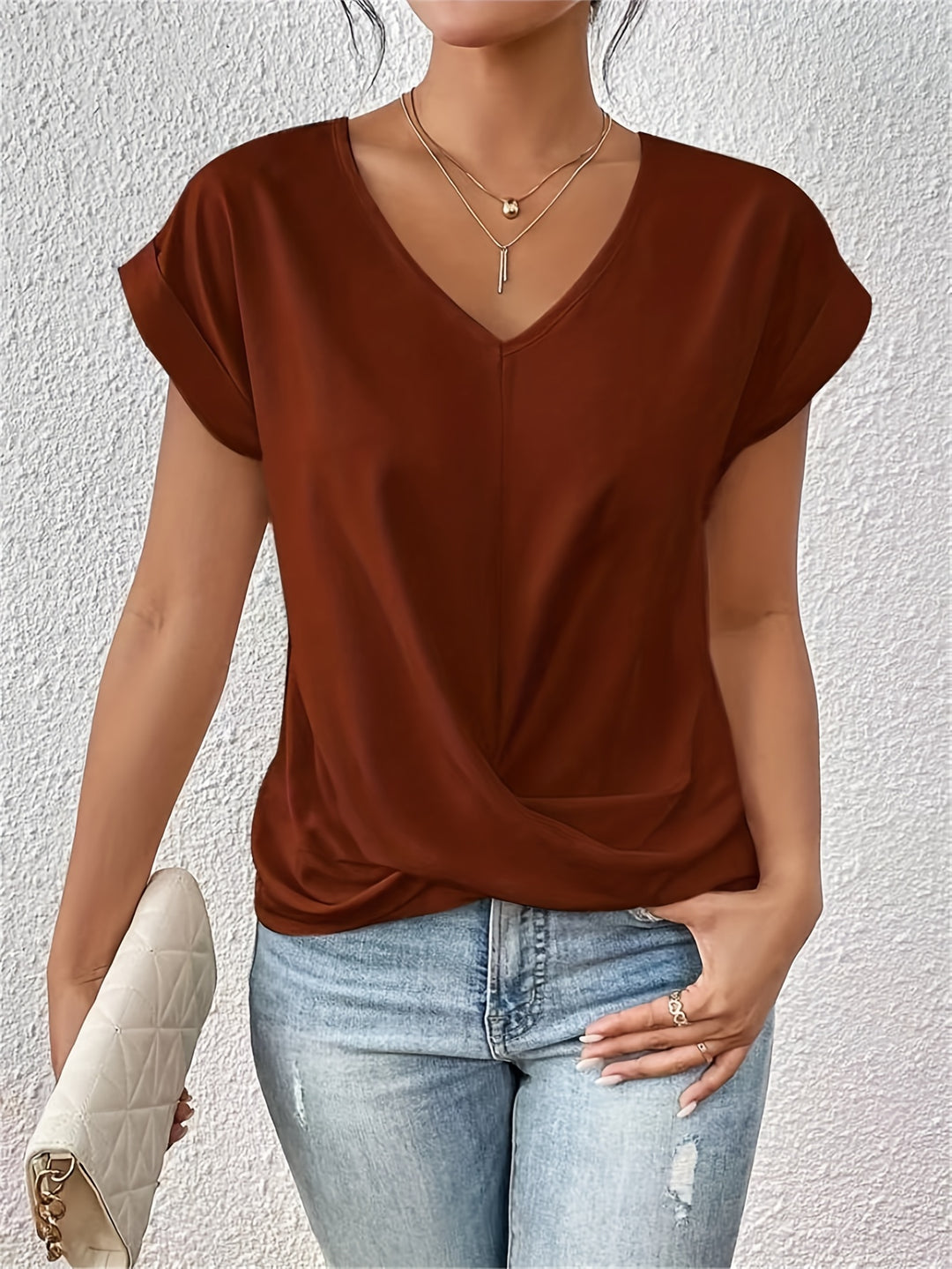Waelyn | Damesblouse met V-hals voor dagelijks gebruik – Casual, comfortabele blouse
