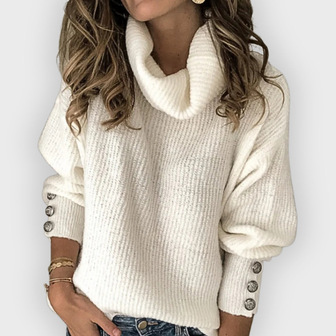 Orelia | Lichtgewicht coltrui voor dames – Zachte gebreide pullover