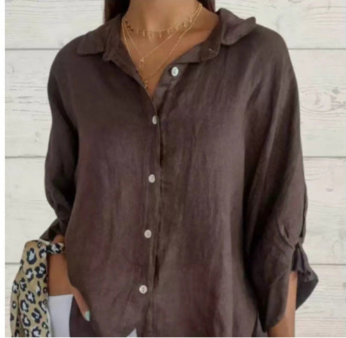 Halldora | Blouse with Tie-Back - Elegant Long-Sleeved Top