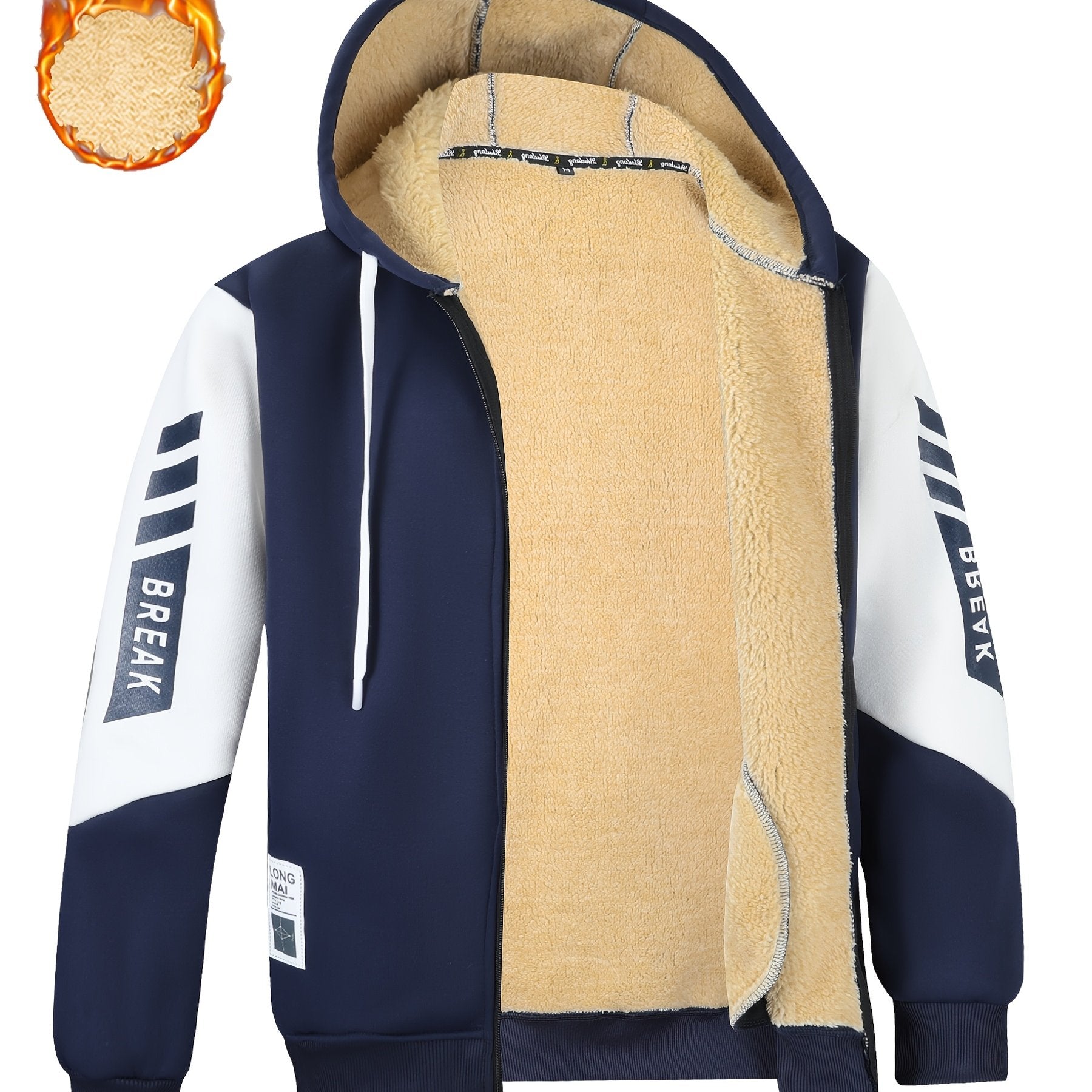 Berengar | Thermische hoodie voor heren – zachte pluche binnenkant, wintersweatshirt