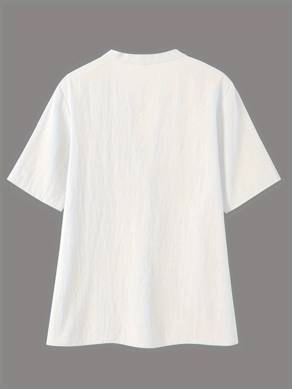 Marnix | Women's loose V-neck blouse with short sleeves - button detail, breathable top