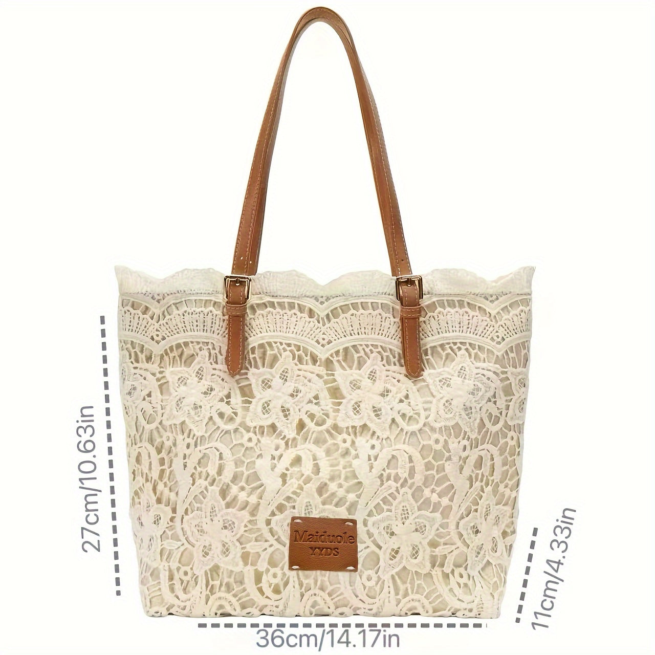 EthereaBag | Elegante witte kanten schoudertas voor vrouwen