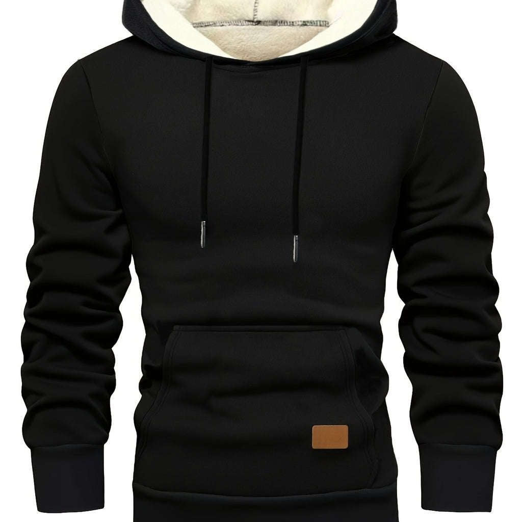 Xystus | Herenhoodie met fleecevoering – Warme wintertrui met capuchon en trekkoord