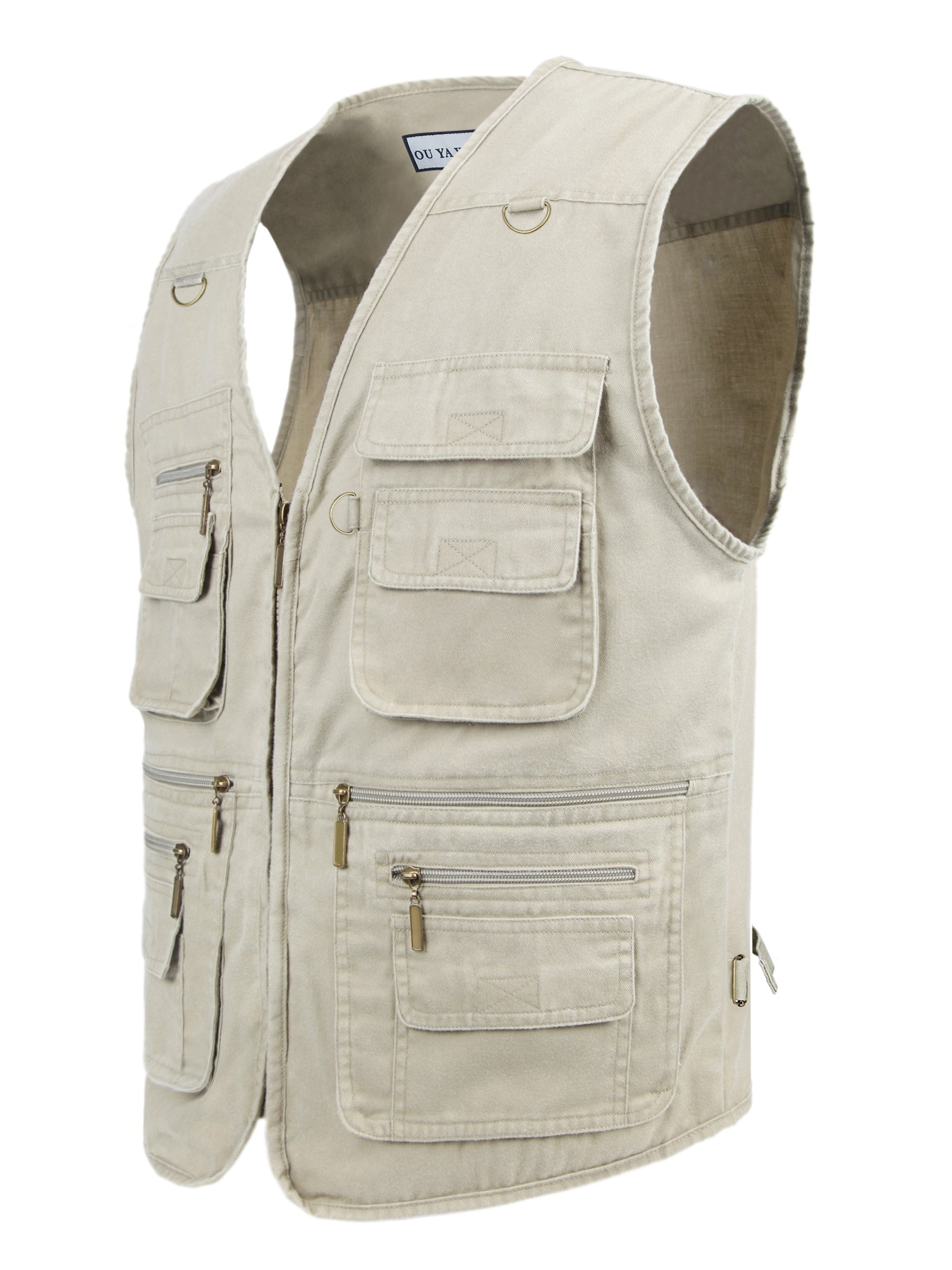 Ralston | Heren Stonewashed Outdoor Reisetop – Lichtgewicht Multi-Zak Technisch Vest