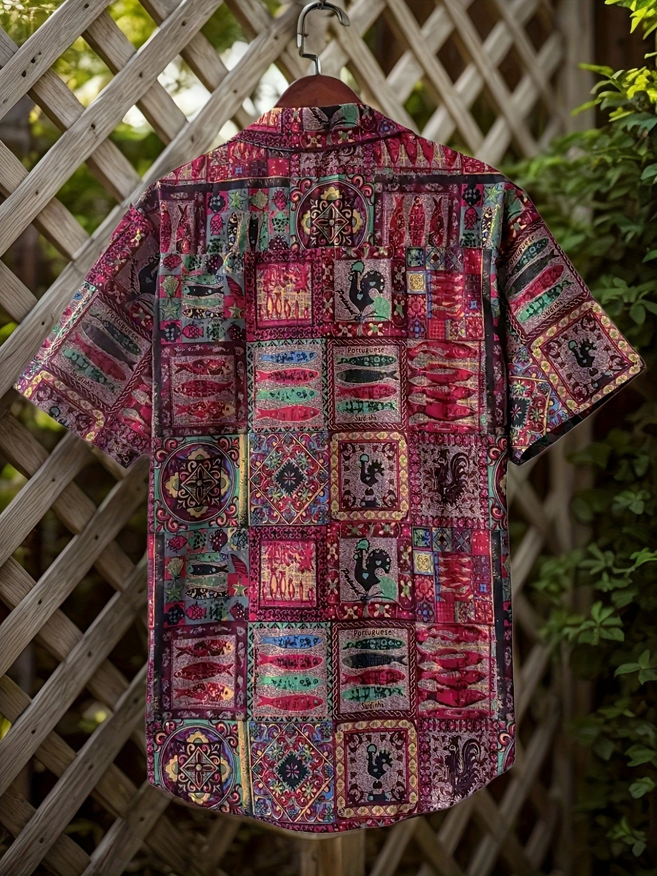 Cavan | Herenoverhemd met tribale print – Losvallend, etnisch, casual, korte mouwen, met knopen