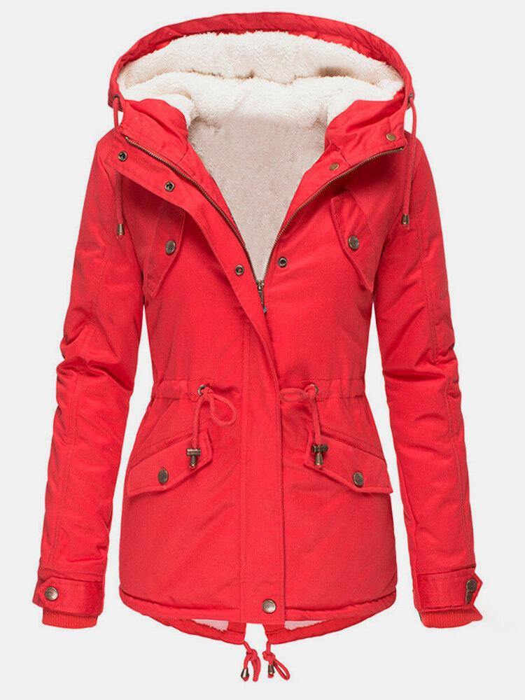 Emeline | Winter warme fleece capuchonjas voor dames - waterdicht, geïsoleerd, zacht & knus