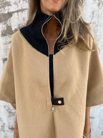 Kevra | Losvallend damesjack met opstaande kraag – Casual en modieuze bovenkleding met volledige ritssluiting