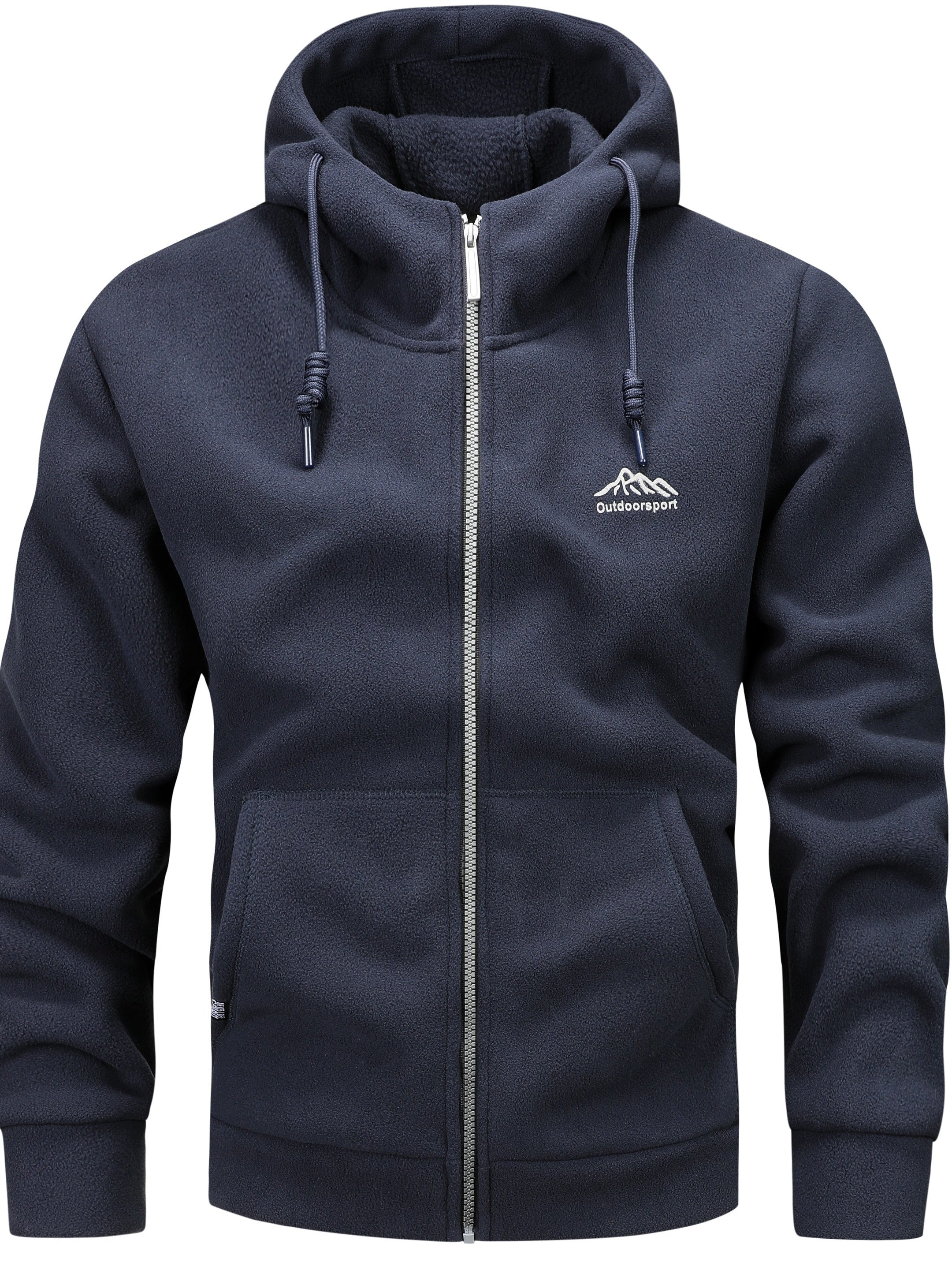 Miguel | Men's hooded fleece jacket - Warm casual hoodie with kangaroo pocket