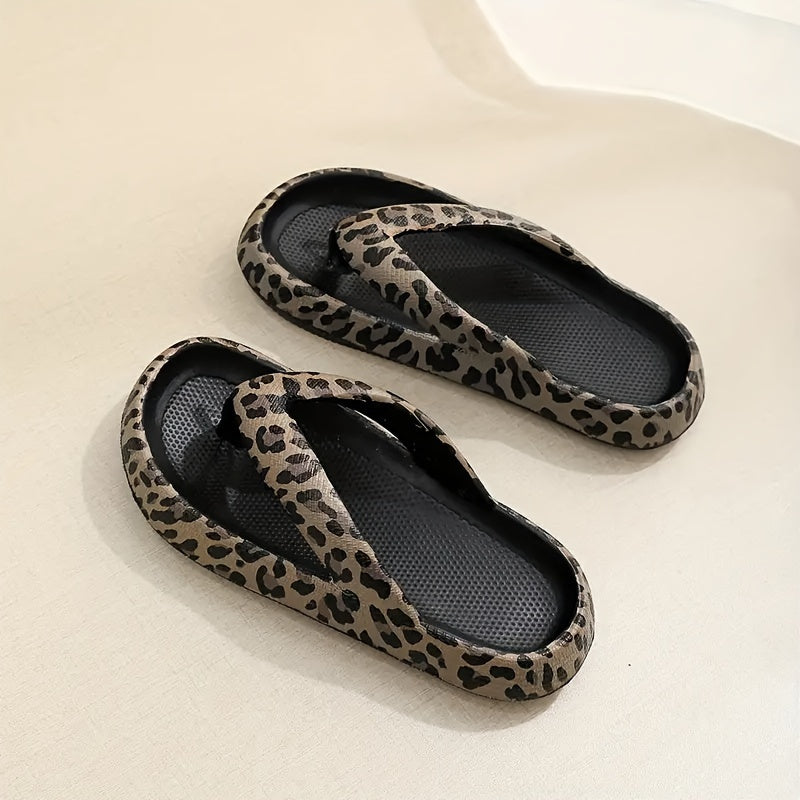 WildStep | Leopard Print Rubber Slippers for Women - Comfortable Casual Footwear