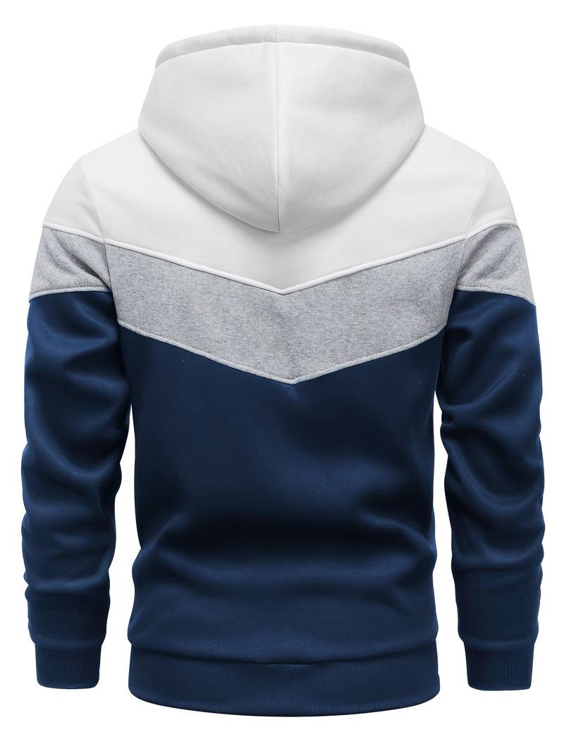 Gunther | Kleurblok Hoodie voor Heren - Stijlvol Casual Sweatshirt met Gedurfd Ontwerp