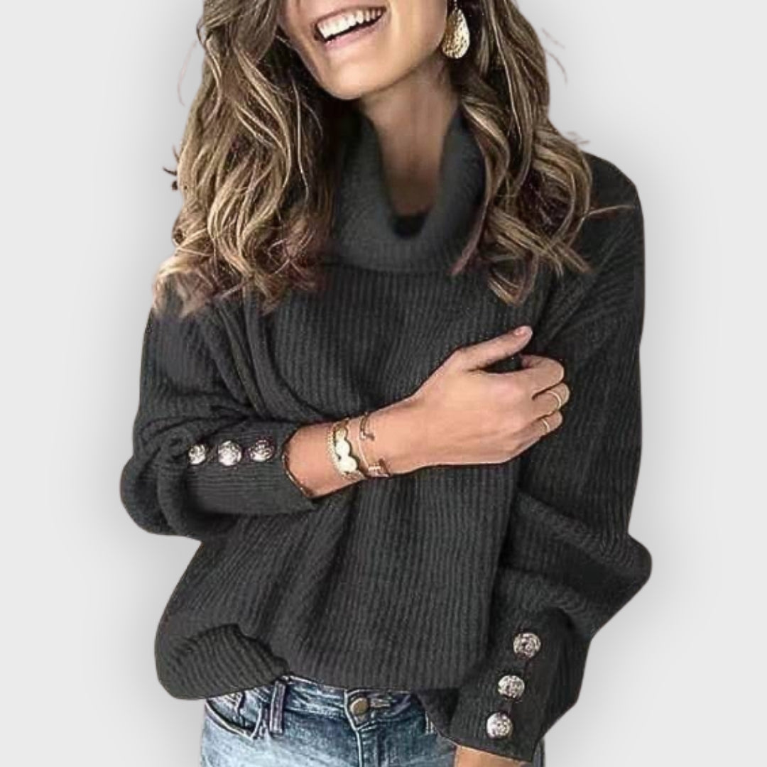 Orelia | Lichtgewicht coltrui voor dames – Zachte gebreide pullover