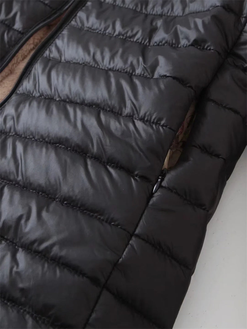 Delilah | Warme gewatteerde fleece gevoerde dames parka jas met capuchon - Casual & stijlvolle winter bovenkleding