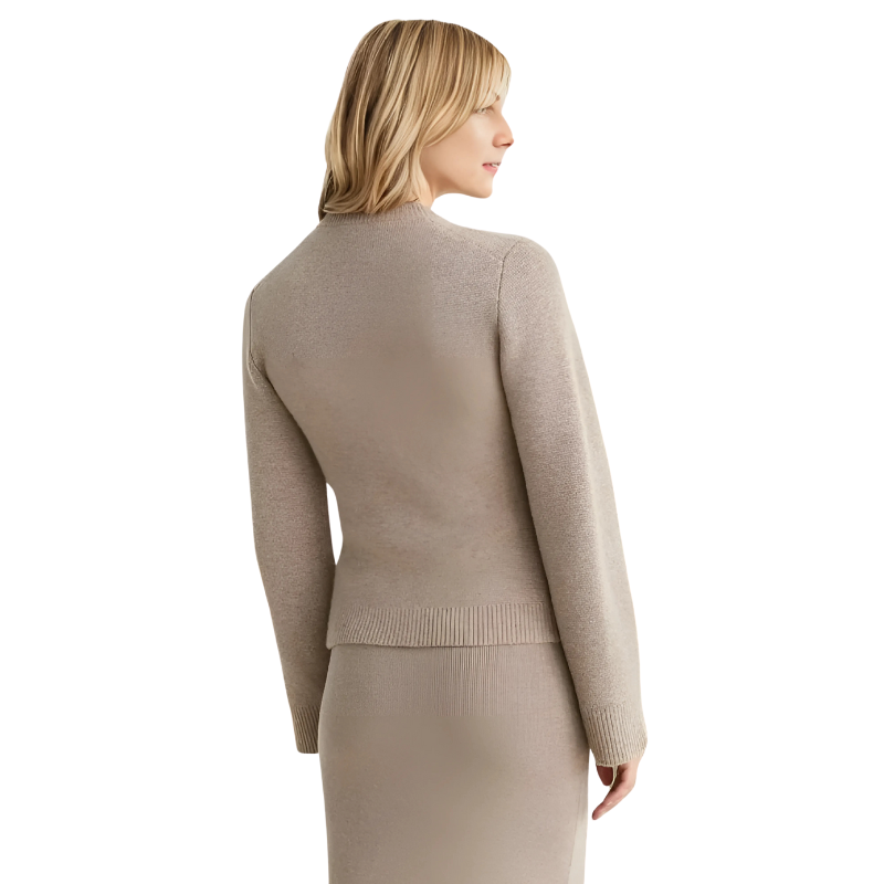 Elspeth | Elegant vest met klokmouwen en knopen - Stijlvolle gebreide trui voor dames