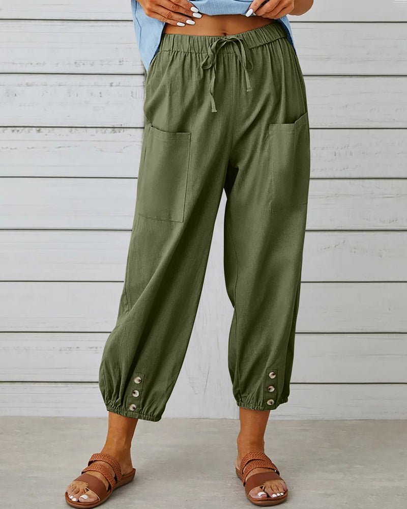 Zyrina | Comfortabele broek voor dames – Moderne casual broek met trekkoord