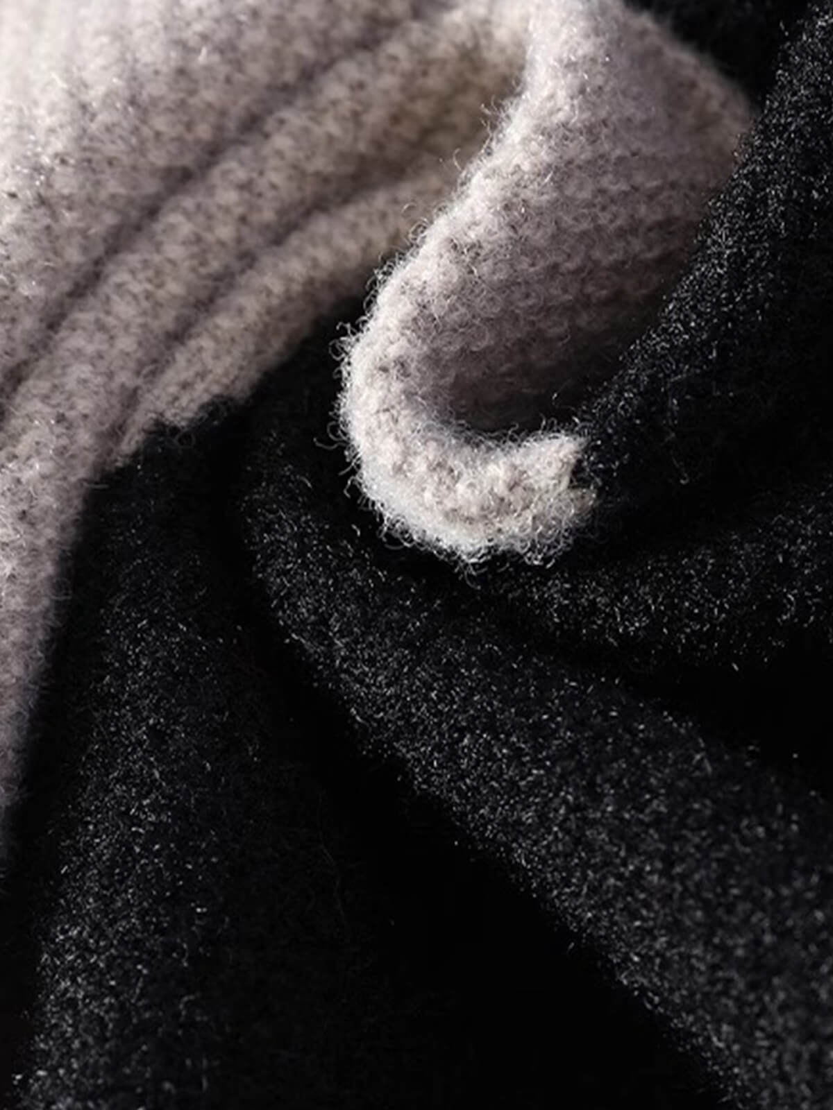 Xavion | Men's Knitted Sweater with Denim Collar - casual, warm, stylish sweater