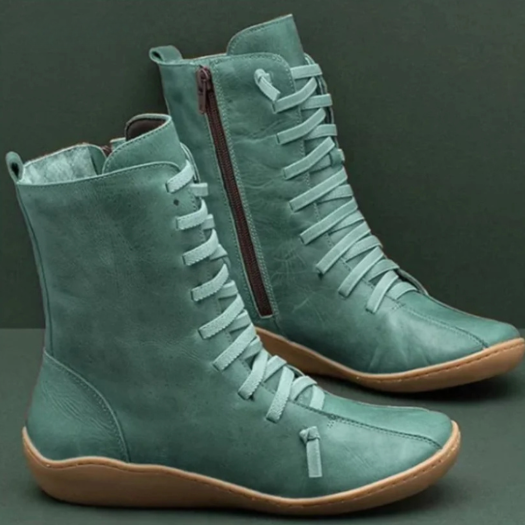 Lunexa | Bottes orthopédiques en cuir pour femmes – Bottines confortables à fermeture éclair