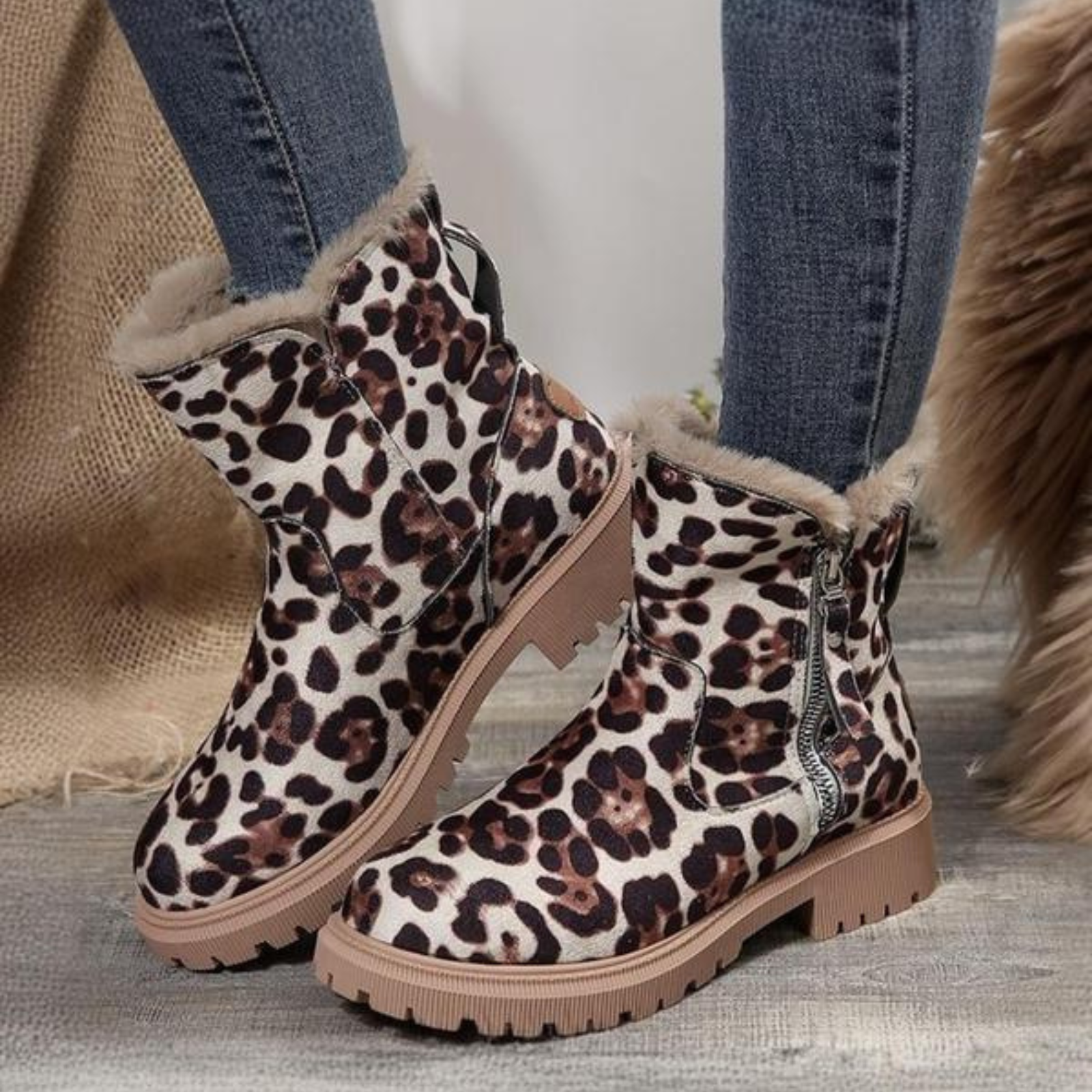 Galiah | Bottes chaudes et décontractées pour femmes avec fermeture éclair - Chaussures d'hiver confortables