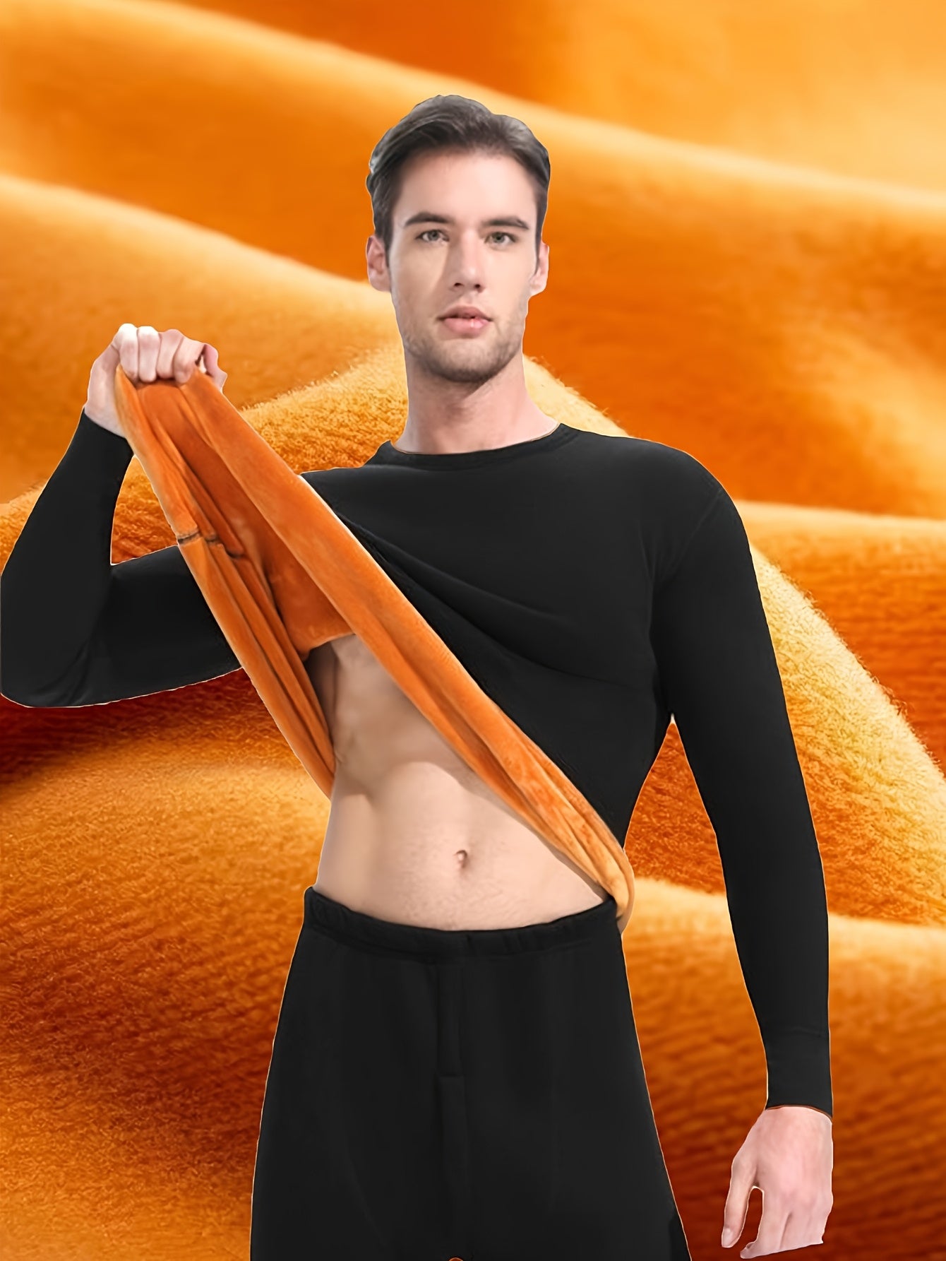 Garrick | Heren Trui Met Fleece Voering - Warme Verdikte Polyester, Ronde Hals, Lange Mouw
