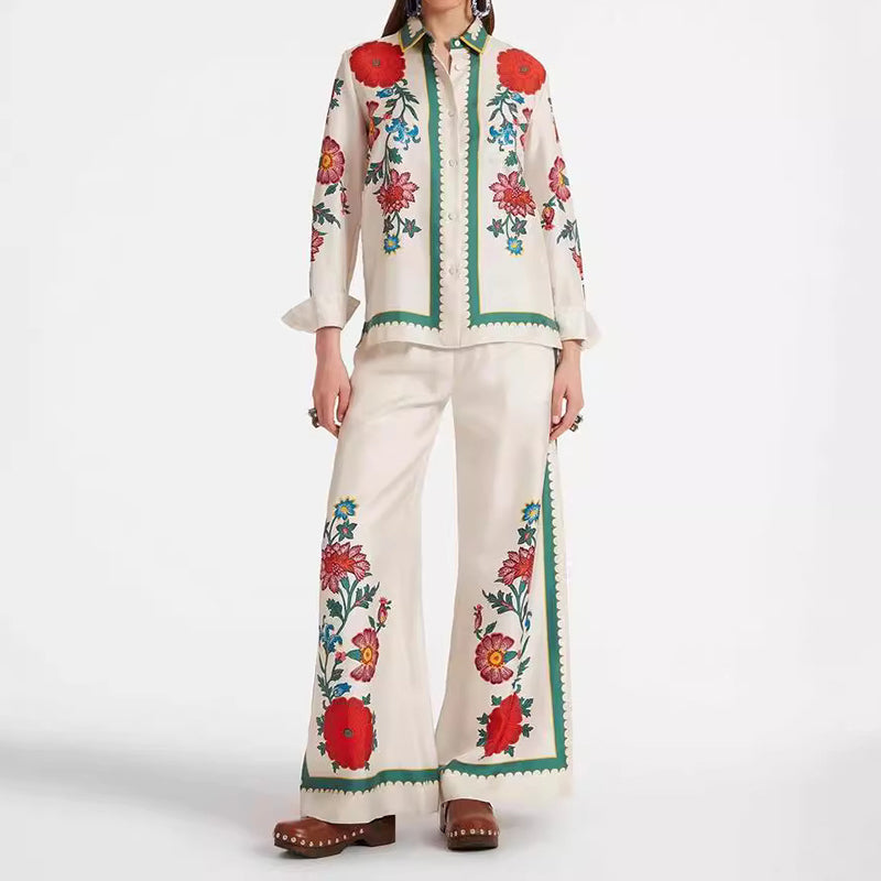 Kristen | Stijlvolle tweedelige set met bloemenprint