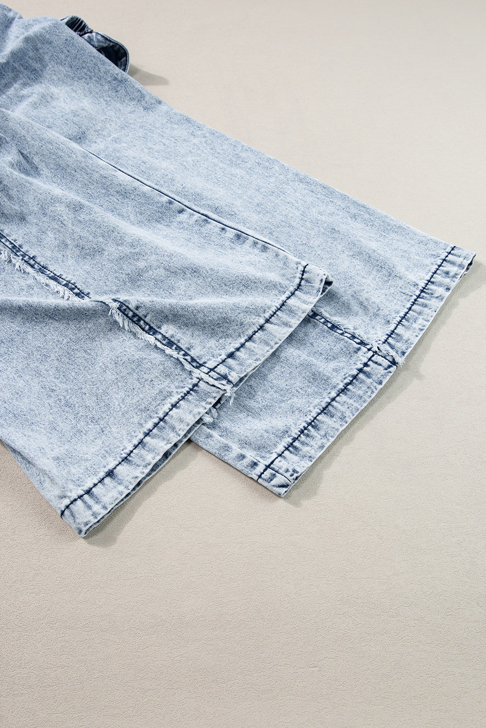 Tovah | Lichtgewassen denim jumpsuit met wijde pijpen voor dames – mouwloos, casual overall