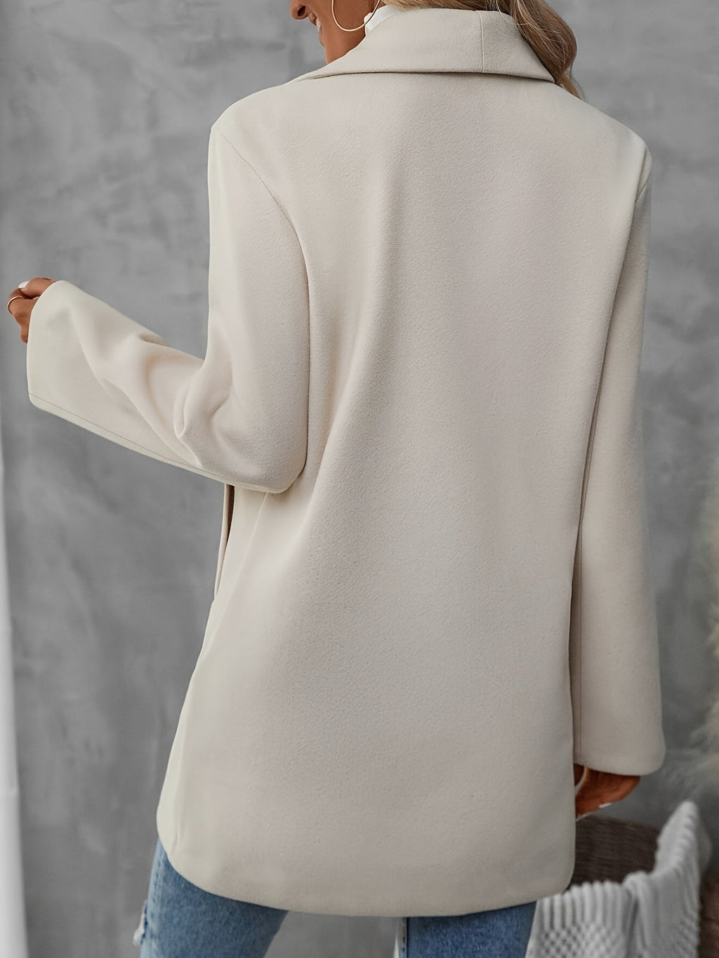 Cyrinae | Stijlvolle Blazer voor dames met brede kap - Lange Mouw Jas, Elegante Fall/Winterjas