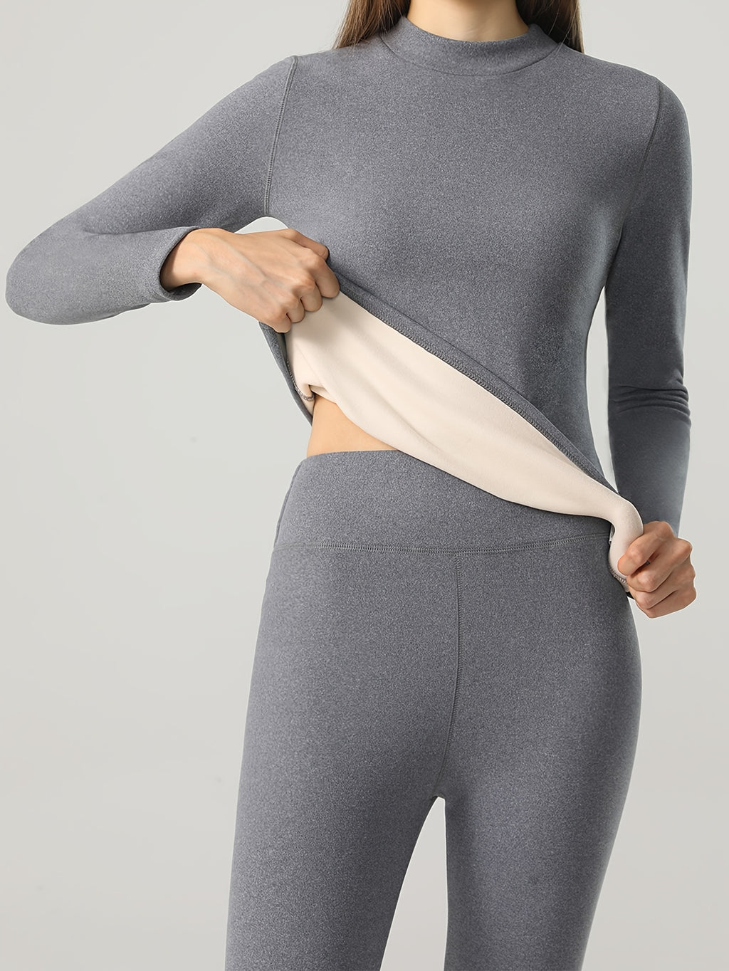 Evanthe | Thermisch damesondergoed - Loungewear voor herfst en winter, warme basis top en broek