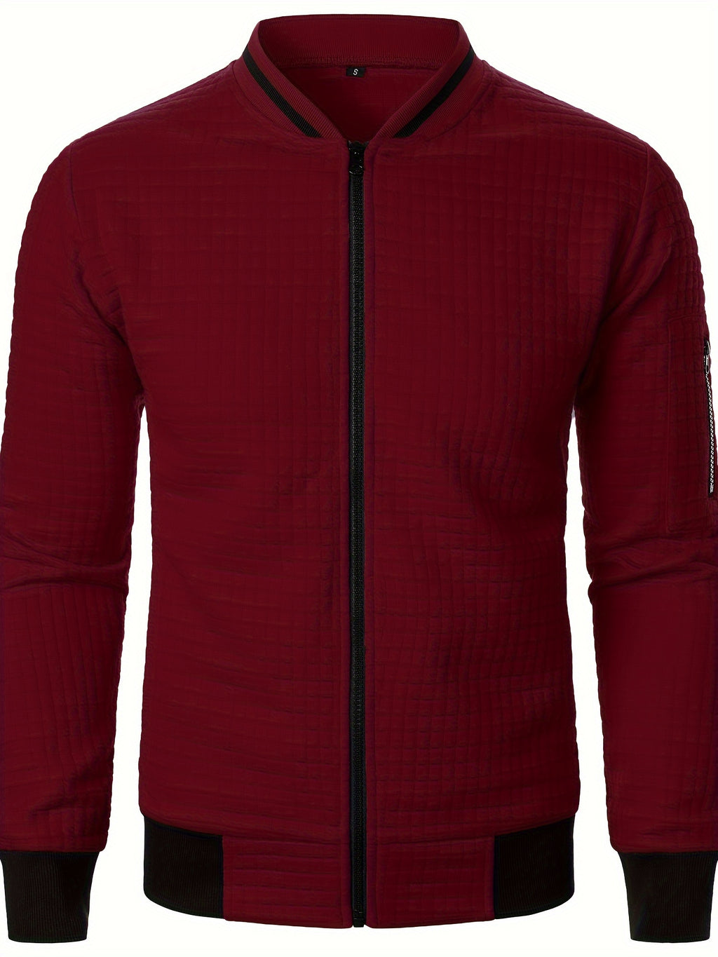 Chronix | Herenrits met staande kraag Casual gebreide polyester bovenkleding