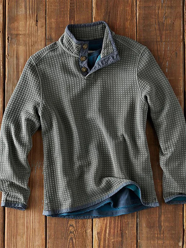 Tibor | Chemise à manches longues et col montant pour homme - Haut décontracté et élégant