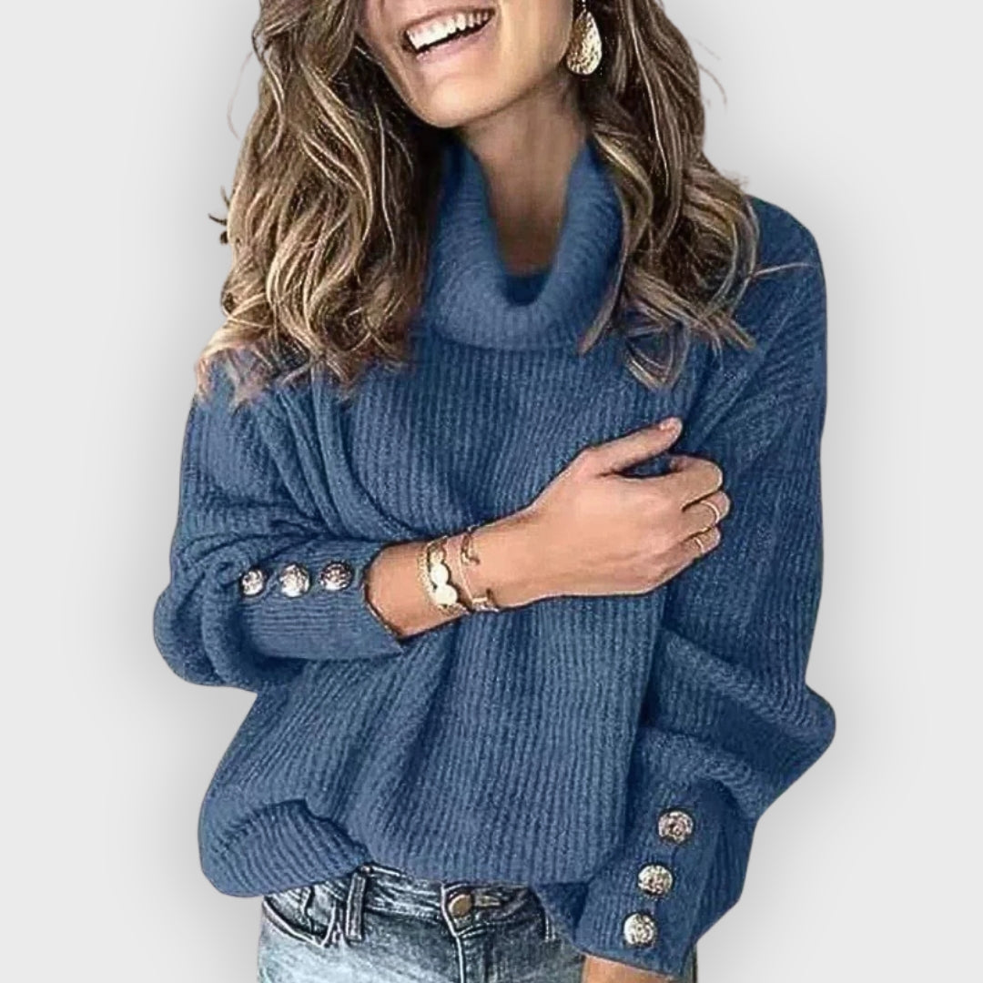 Orelia | Lichtgewicht coltrui voor dames – Zachte gebreide pullover