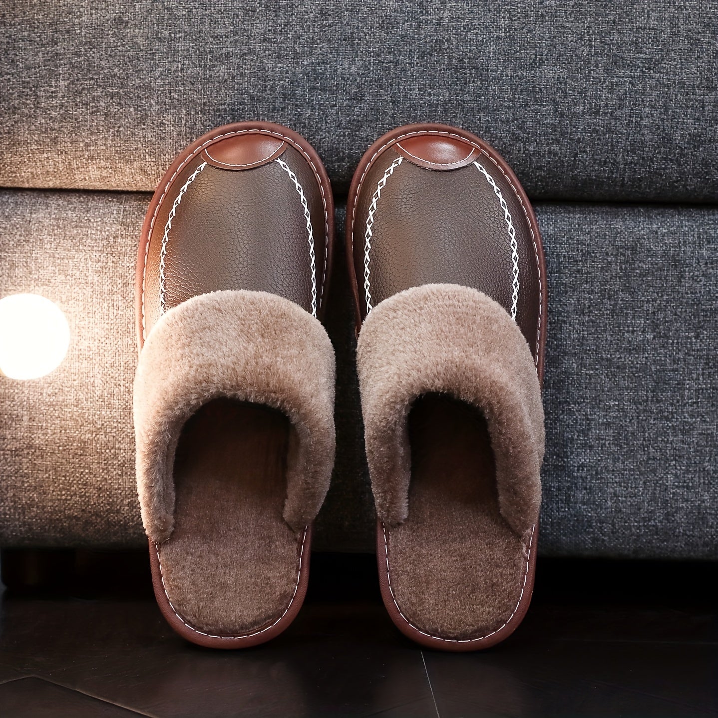 CozyFusion | Unisex Leren Pluche Fleece Knusse Pantoffels - Ideaal voor Wintercomfort