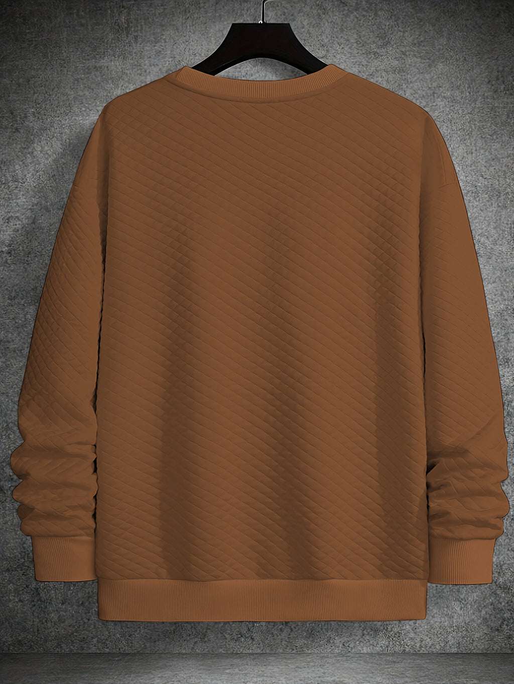 Manny | Heren Sweatshirt met Ruitpatroon Ronde Hals - Zachte Katoenen Pullover Met Lange Mouwen