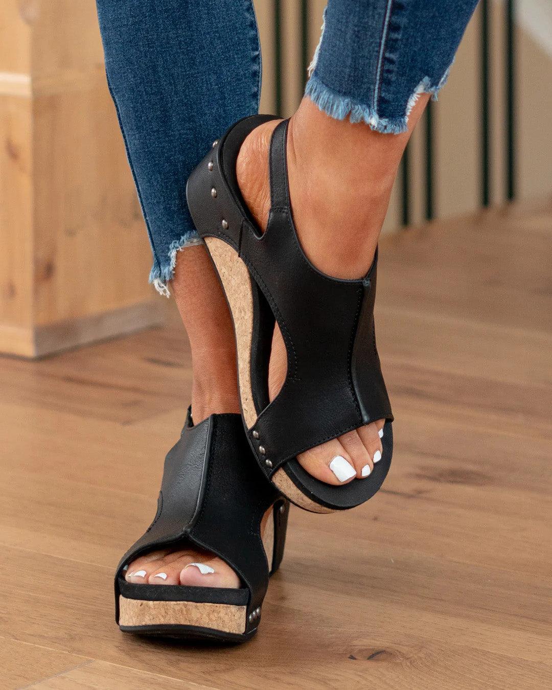 Yrsa | Ergonomic Women's Wedge Sandals with Arch Support for Casual and Everyday Wear