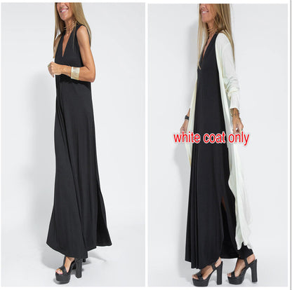 Ensemble femme : robe et long cardigan