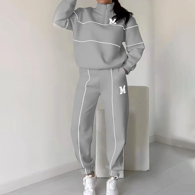 Laura | Casual tweedelige set met lange mouwen voor dames, loungetop en broek