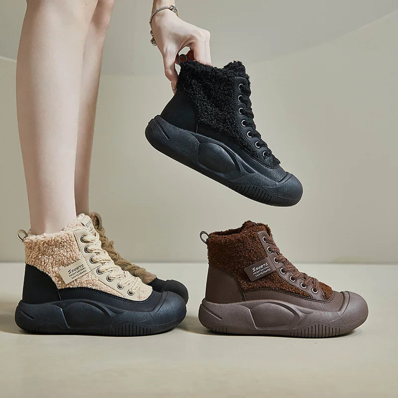 FurStep | Orthopedische schoenen voor dames – dikke zool, gevoerd met fleece, warm en comfortabel