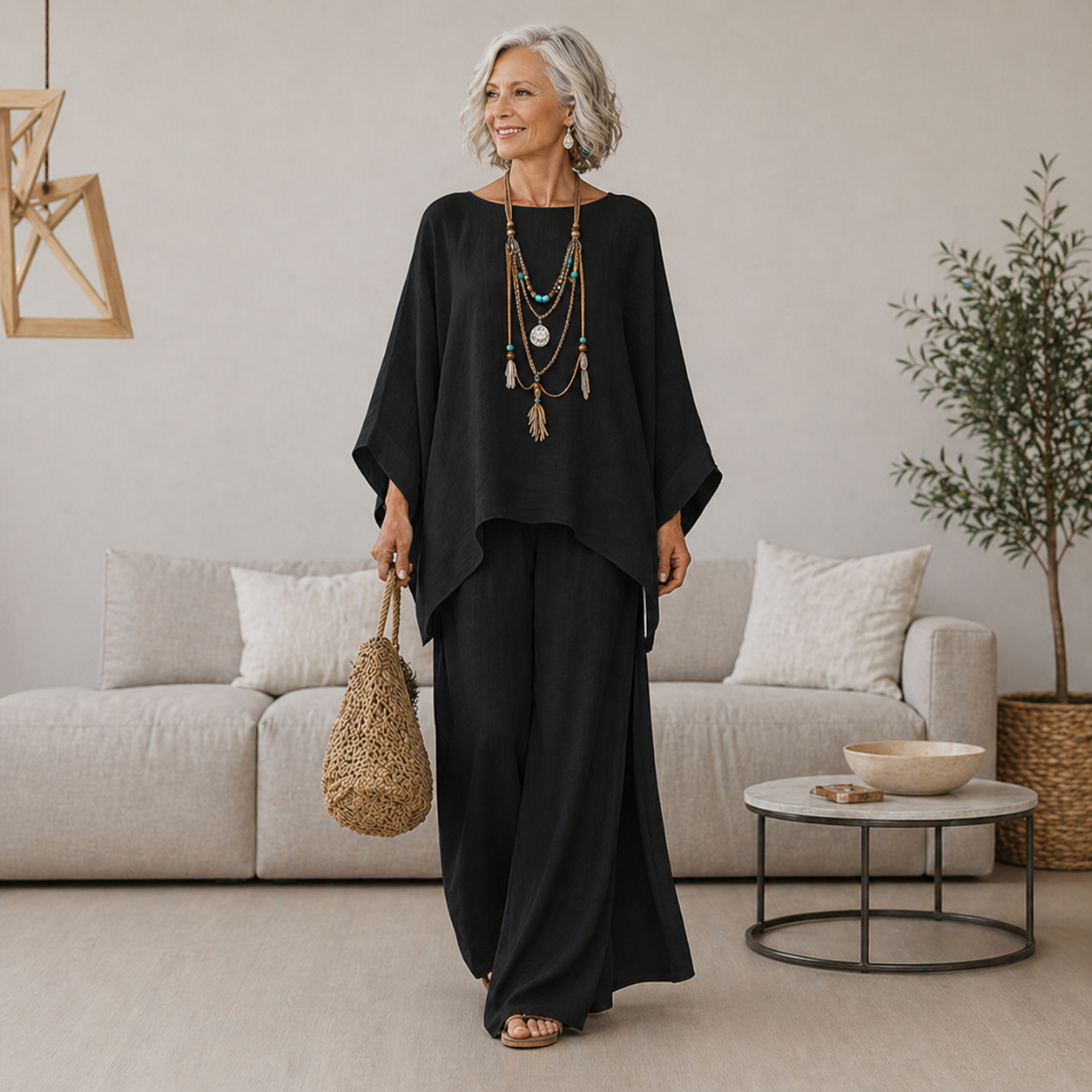 Pavia | Casual, soepelvallende set – tweedelige bijpassende outfit voor dames