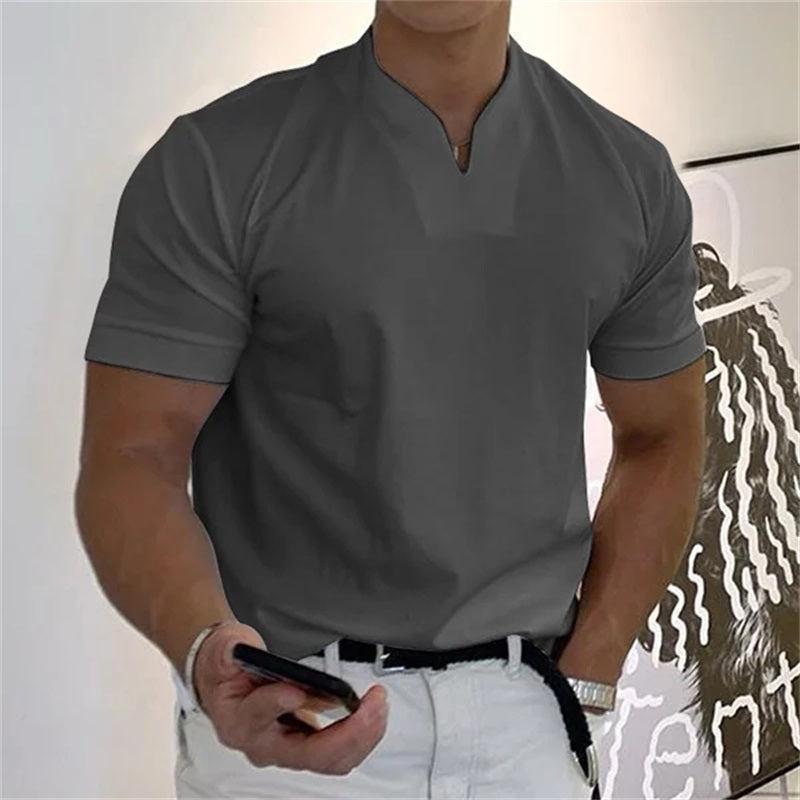 Aladar | Heren Slim Casual T-shirt - Korte Mouw, Businesswear