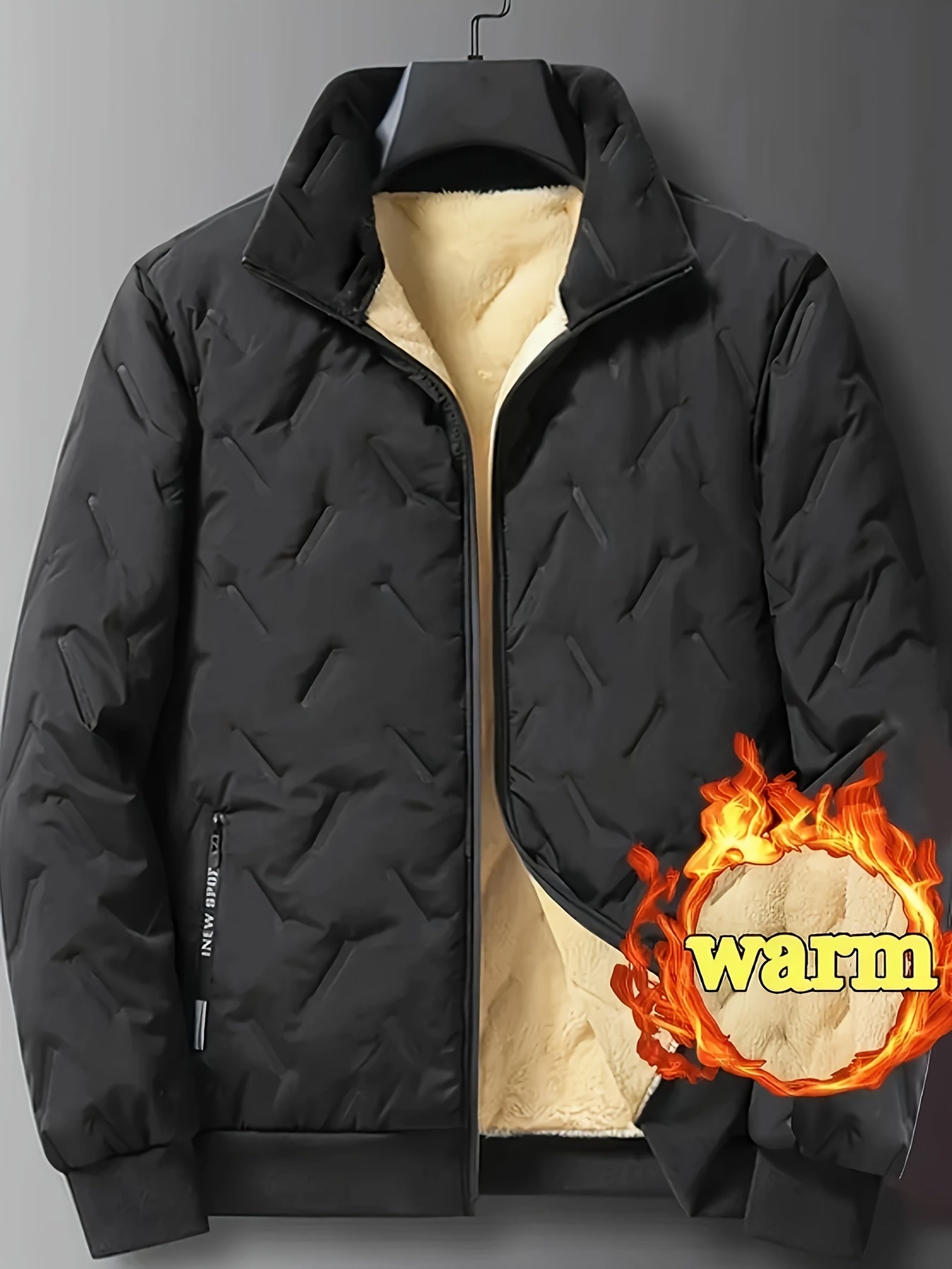 Romuald | Casual herensportkleding - Fluweelgevoerde Zip-Up jas & joggers, waterdicht, staande kraag