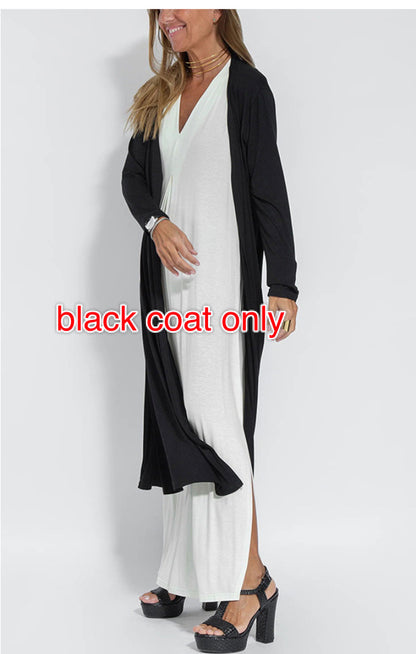 Ensemble femme : robe et long cardigan