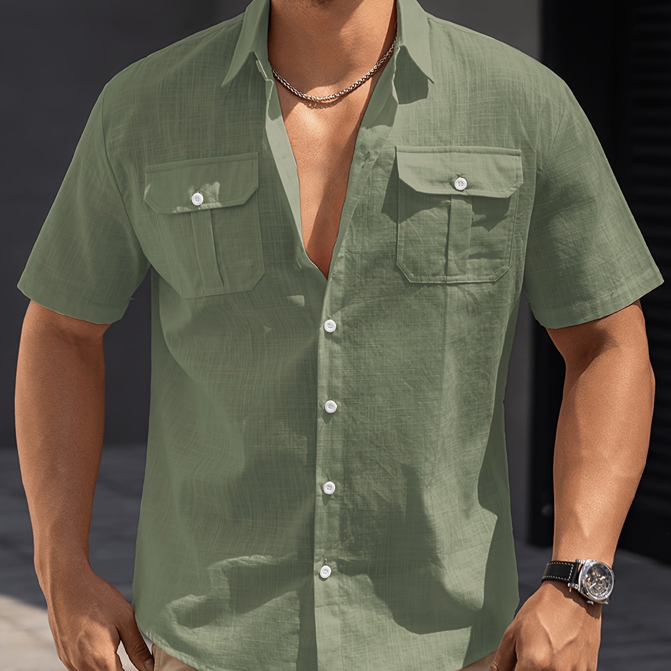 Bennett | Korte mouwen overhemd voor heren – ademend lichtgewicht casual strandshirt voor de zomer