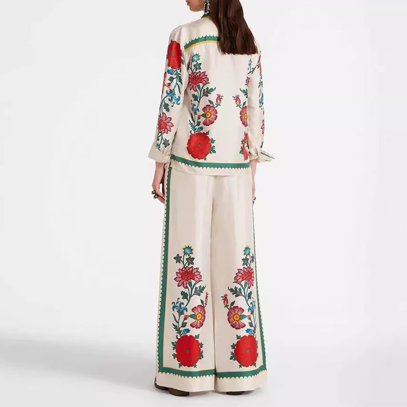 Kristen | Stijlvolle tweedelige set met bloemenprint