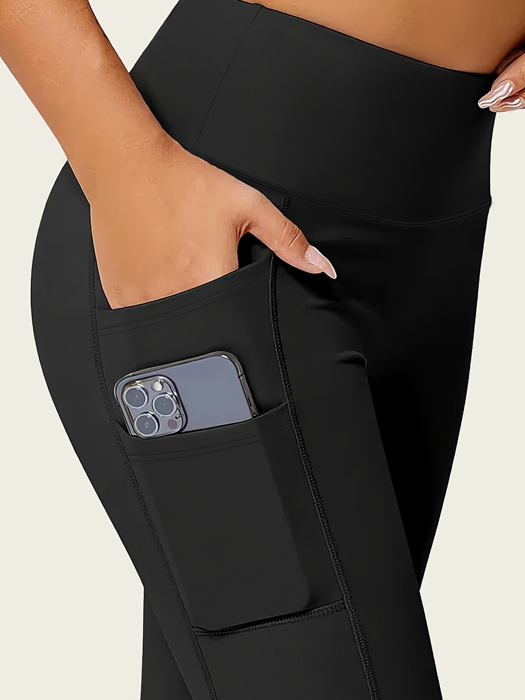 Daelric | Naadloze legging met hoge taille voor dames - boterzacht, elastisch en met zakken