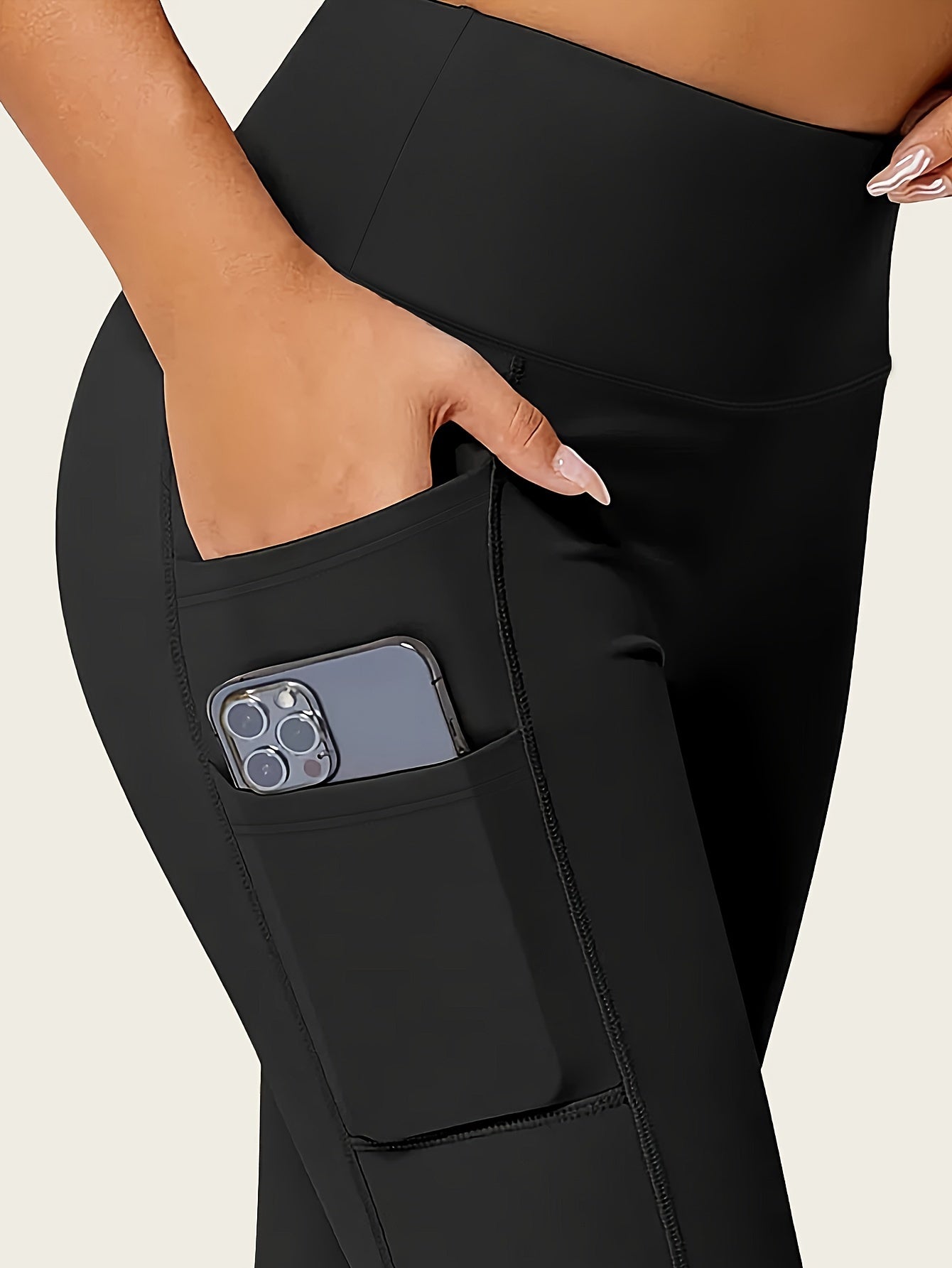 Daelric | Naadloze legging met hoge taille voor dames - boterzacht, elastisch en met zakken