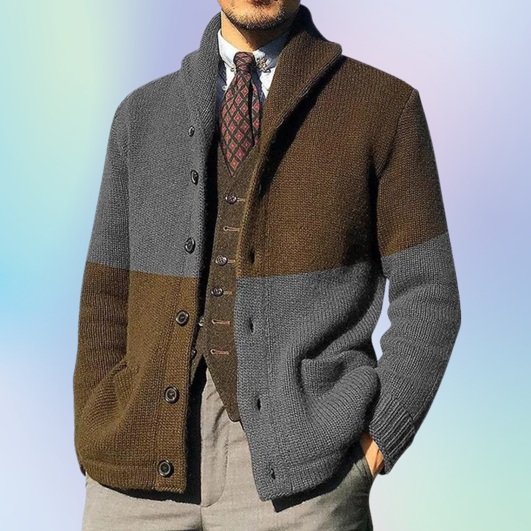Kairo | Gebreid vest met colorblock voor heren - Stijlvol, warm, vrijetijdskleding