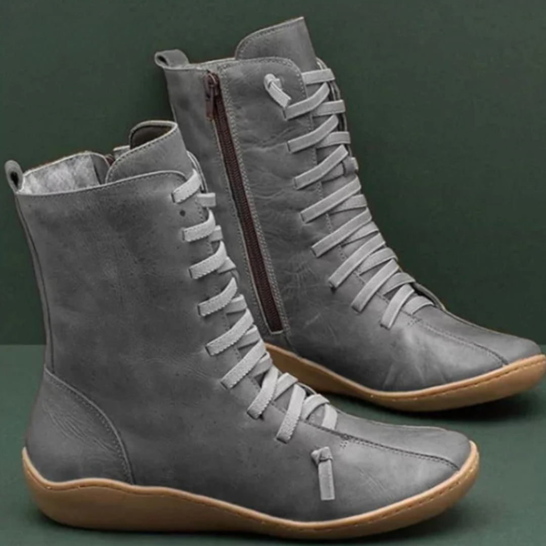Lunexa | Bottes orthopédiques en cuir pour femmes – Bottines confortables à fermeture éclair