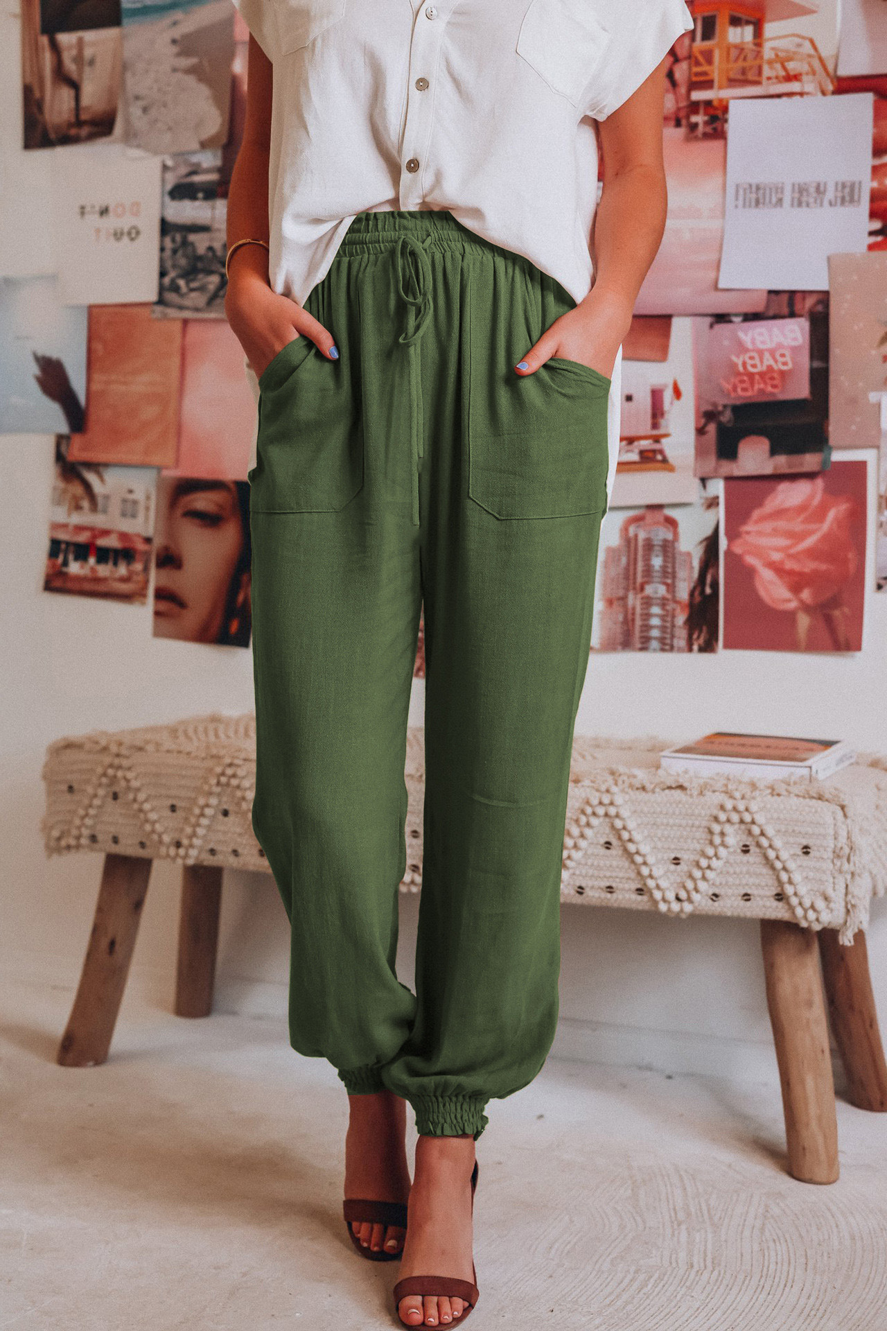 Zomerse linnen broek - Issy