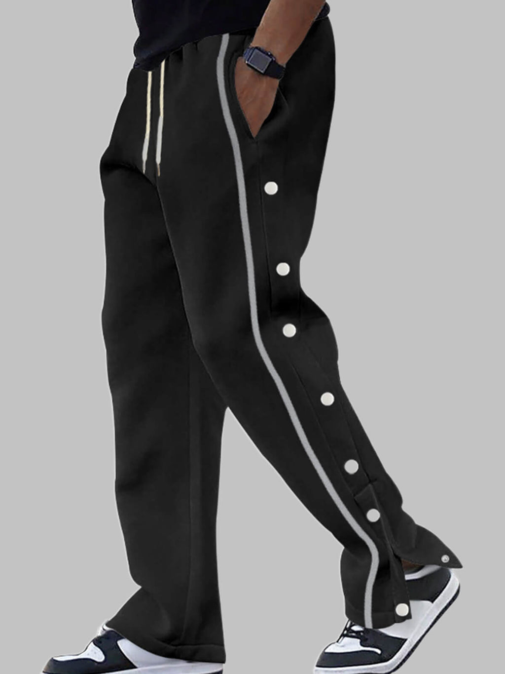 Zylvaris | Men's Loose Fit Straight Leg Pants with Drawstring - Casual, Lightweight, Breathable Trousers
